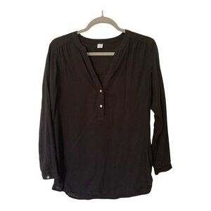 Old Navy Women's Black V-Neck Blouse